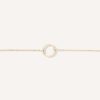 Pulseira minimalista e delicada feita a mão em ouro 18k com circulo