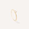 Anel Solitário minimalista para noivado com diamante em ouro 18k
