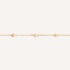pulseira trois em ouro amarelo 18k com 3 diamantes de 1 ponto