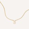 colar com letra do nome em ouro 18k minimalista