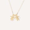 colar representando filhos juntos feito a mão em ouro 18k com diamante e corrente minimalista