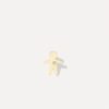 Pingente minimalista representando filho feito a mão em ouro 18k com diamante