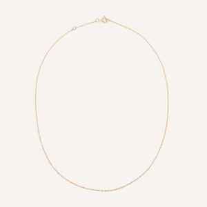 Corrente cartier fina minimalista feita a mão em ouro 18k