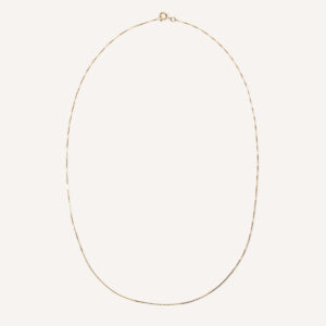 Corrente minimalista veneziana fina feita a mão em ouro 18k