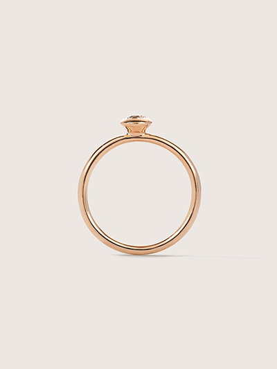 anel solitário em ouro 18k com diamante de 0,30ct
