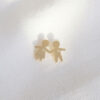 pingente filho e filha em ouro 18k com diamantes
