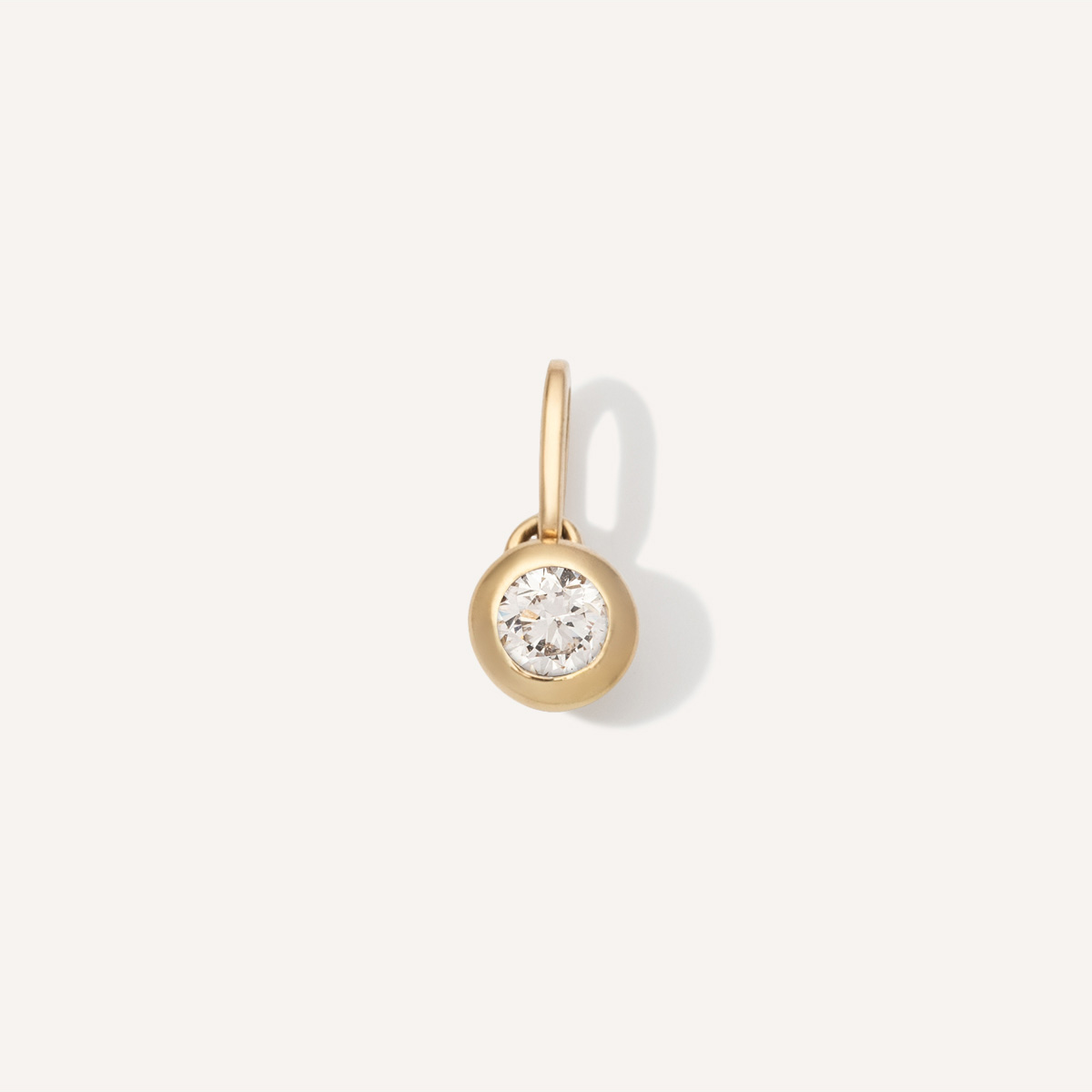 pingente diamante ponto de luz em ouro 18k