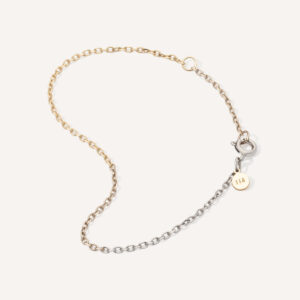 pulseira em 3 tons de ouro 18k ouro branco, ouro champagne e ouro amarelo.