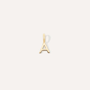 pingente letra ouro 18k delicado