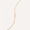pulseira minimalista feita à mão em ouro 18k com pequeno diamante ponto de luz delicado