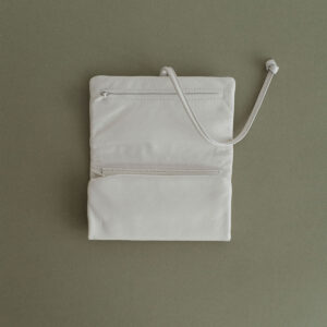 porta joias viagem couro off white feito à mão