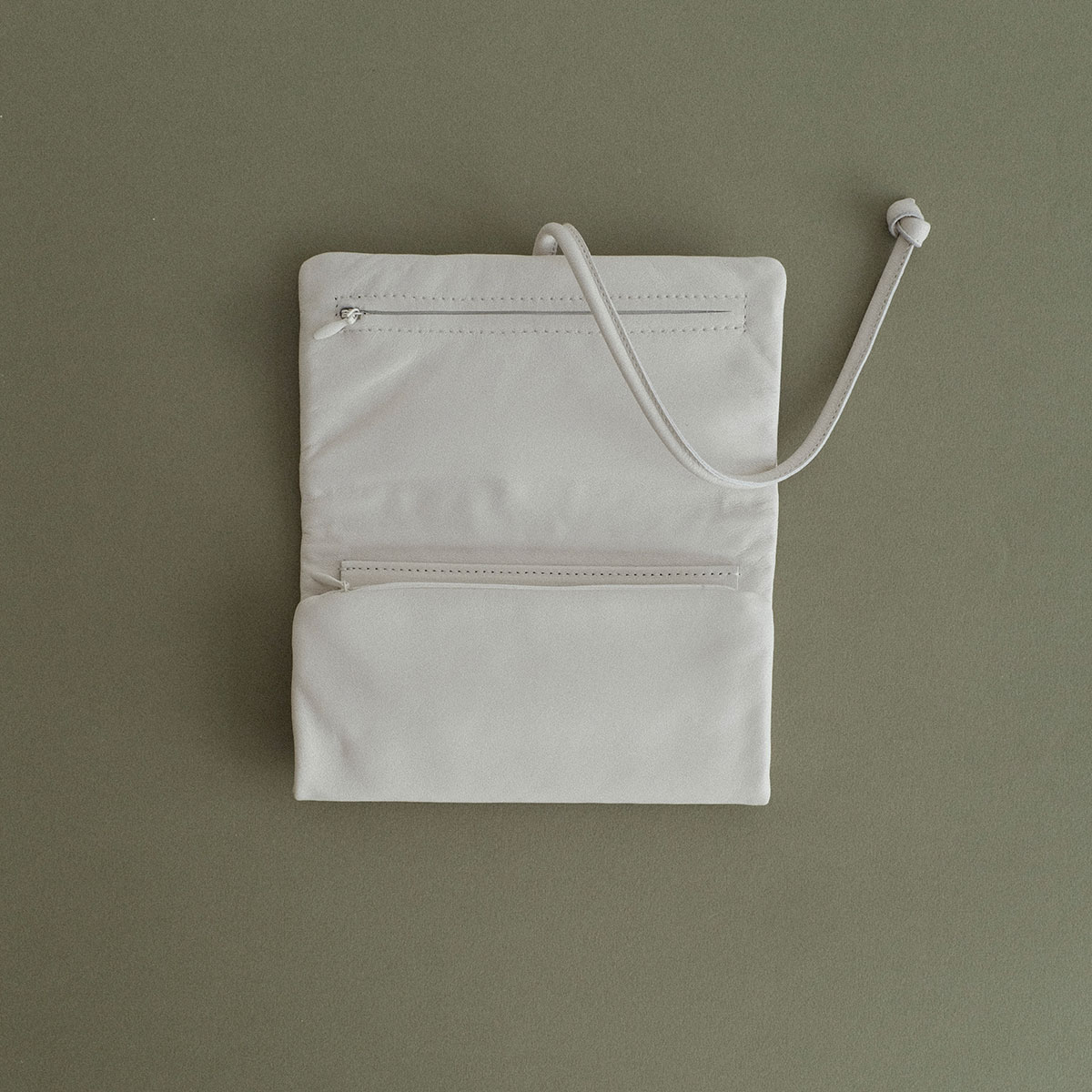 porta joias viagem couro off white feito à mão