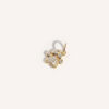 pingente de ouro 18k patinha de cachorro com brilhantes minimalista