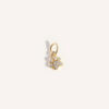 pingente de ouro 18k patinha de gato com brilhantes minimalista
