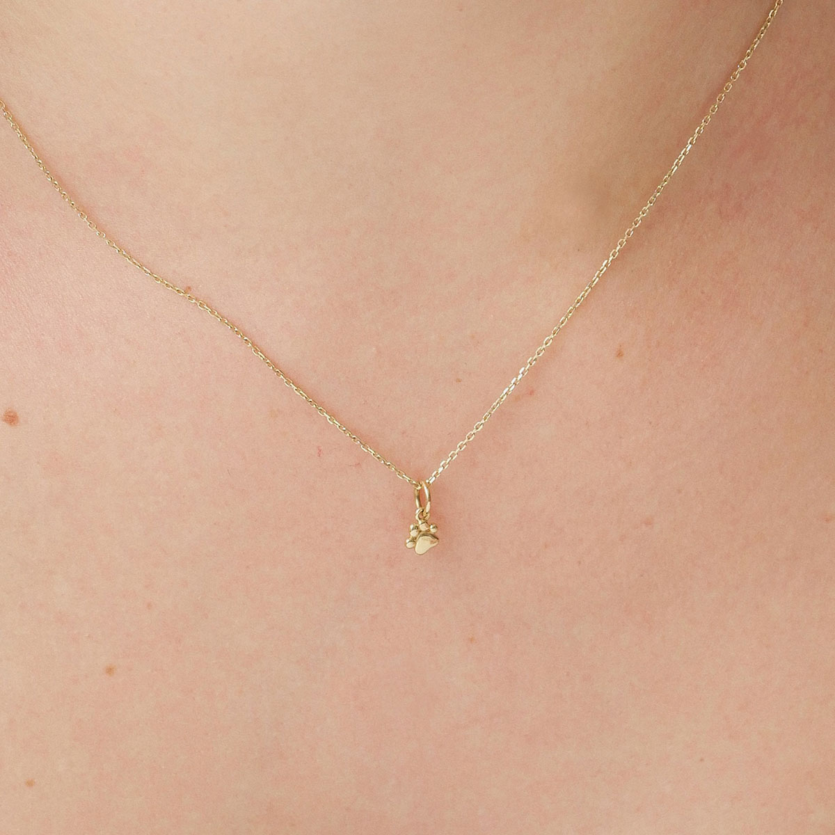 colar de patinha de cachorro em ouro 18k minimalista e delicado