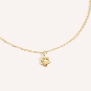pulseira com patinha de cachorro em ouro 18k minimalista