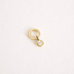 pingente de diamante em ouro 18k para colar delicado