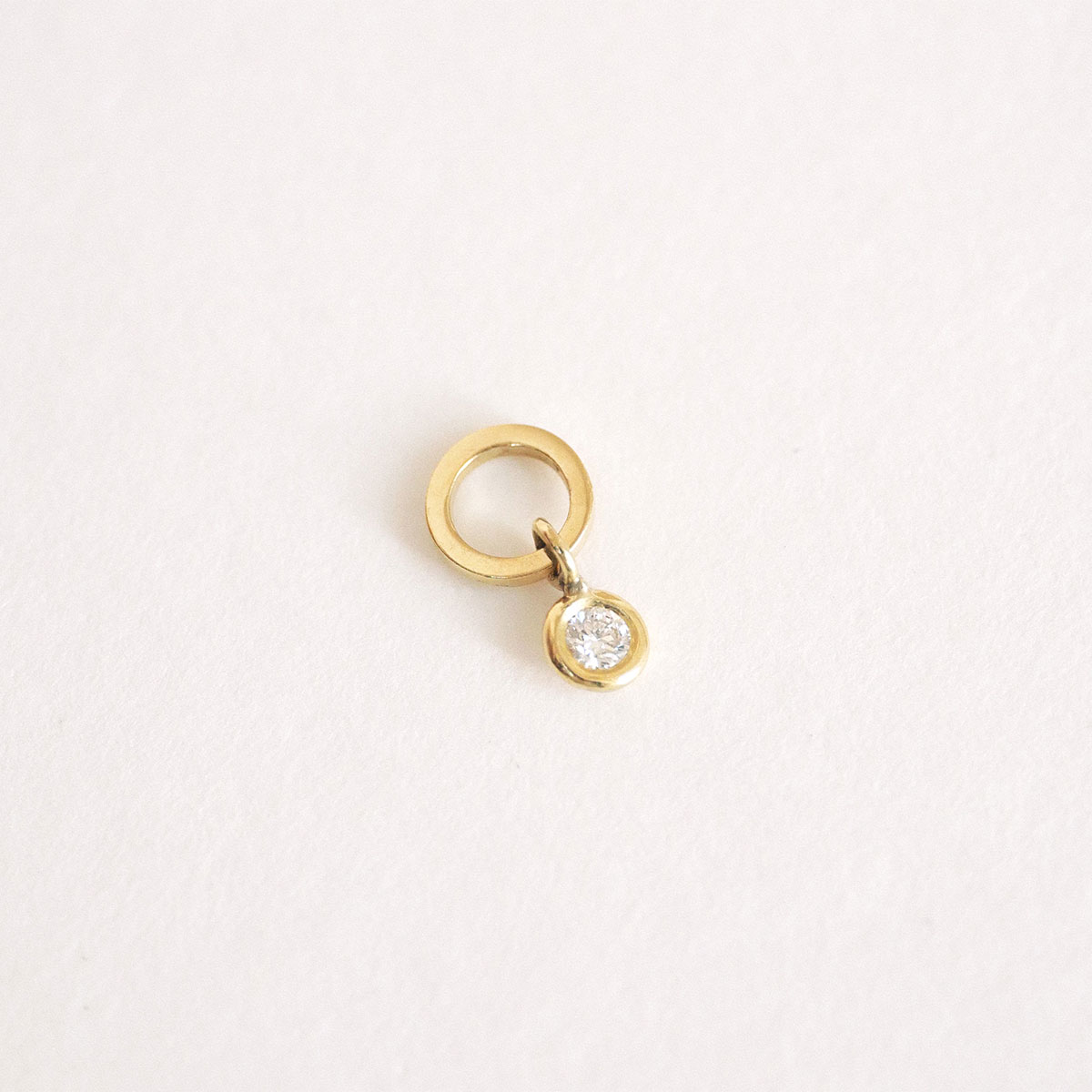 pingente de diamante em ouro 18k para colar delicado
