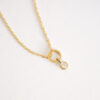 colar de ouro 18k com pingente de diamante delicado e minimalista