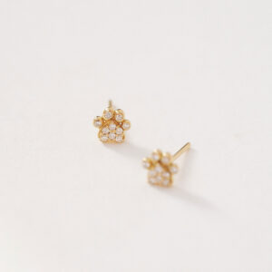 Brinco Patinha Mini com Diamantes